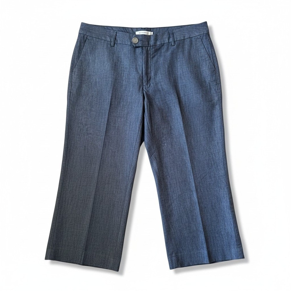 Gap‎ Capri Pants Womens 16 Dark Blue Denim Wide Leg Cropped Trousers New